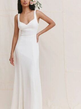 NWT Reformation Leece dress in ivory